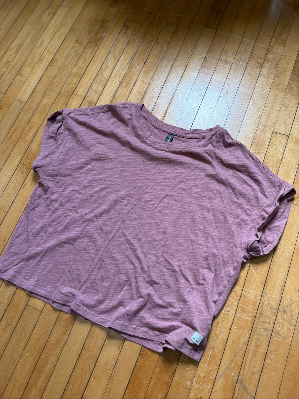 Vuori Sunset Easy Tee in Mar Pima Cotton Slub Cuffed Cap Sleeve Women's Sz. M - Picture 2 of 6
